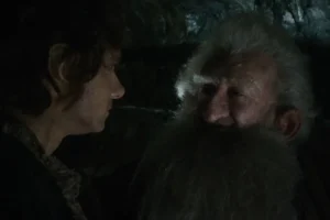 Bilbo y Balin en Erebor
