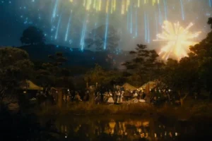 Los fuegos de Gandalf en Hobbiton