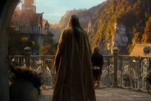 Elrond y Bilbo en Rivendel