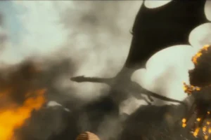 Smaug destruye la ciudad de Valle