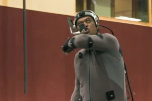 Lawrence Makoare haciendo la captura de movimiento