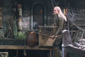 Orlando Bloom rueda una escena de acción