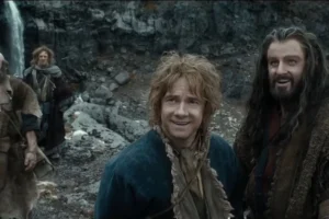 Dwalin, Ori, Bilbo, Thorin y Glóin