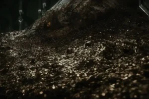 Smaug emerge del tesoro