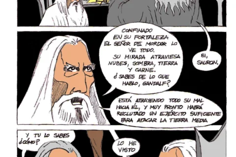 Comic Gandalf y Saruman