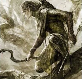 Boceto de Elfo del Bosque Negro