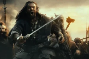 Dwalin y Thorin en plena batalla