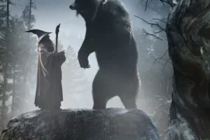 Gandalf y Beorn transformado en oso