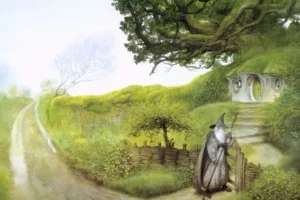 Gandalf en casa de Bilbo