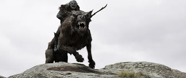 Un jinete de wargo de El Hobbit