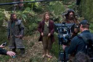 Aidan Turner, Martin Freeman y James Nesbitt
