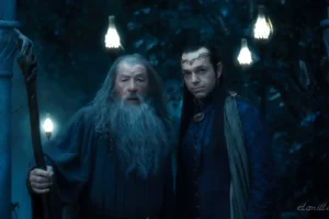Gandalf y Elrond en Rivendel