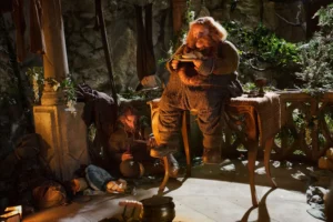 Nori y Bombur en la casa de Beorn
