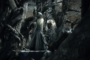 Gandalf en la laberíntica fortaleza de Dol Guldur