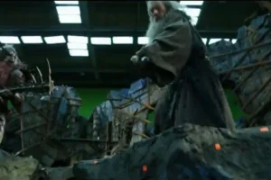 Conan Stevens e Ian McKellen en Dol Guldur
