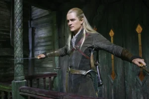 Legolas luchando en la Ciudad del Lago
