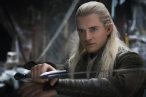 Legolas luchando con Orcrist