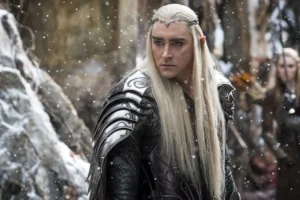 Thranduil en Valle, preparado para la batalla