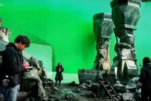 Rodaje en el decorado de Erebor