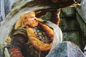 Bombur sopla un gran cuerno