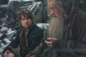 Bilbo y Gandalf en Valle