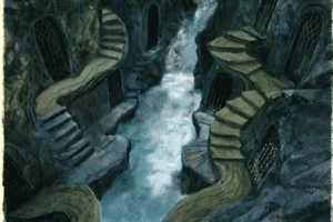 Otro boceto del palacio de Thranduil