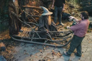 Sylvester McCoy, Ian McKellen y Peter Jackson