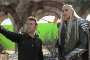 Lee Pace en el decorado de las ruinas de Valle