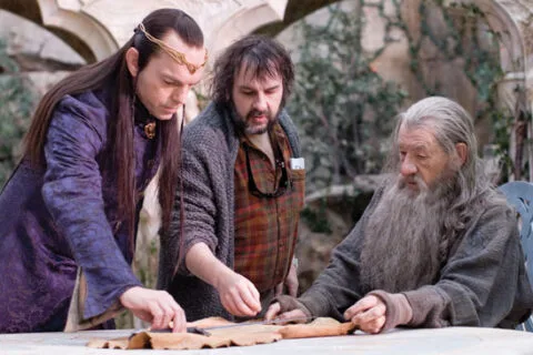 Hugo Weaving, Peter Jackson e Ian McKellen
