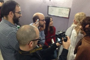Fans en el photocall