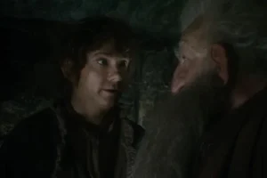 Bilbo y Balin en el interior de Erebor