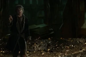 Bilbo adula a Smaug