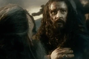Thráin y Thorin en la Batalla de Azanulbizar