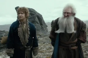 Bilbo y Balin en la Desolación de Smaug