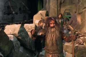Bilbo, Bifur y Kili en Erebor