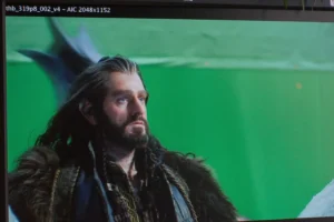 Richard Armitage rueda una escena