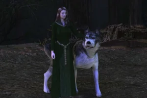 Lúthien y Huan por Elfo_Negro