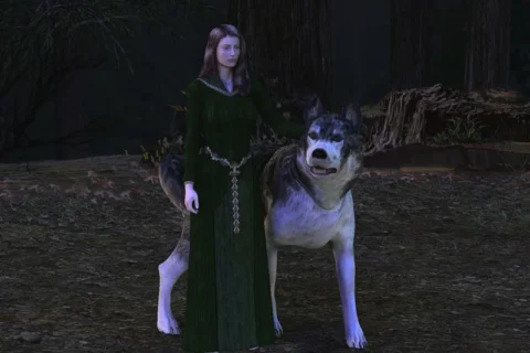 Lúthien y Huan por Elfo_Negro