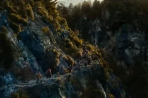 Los Enanos avanzan por las montañas