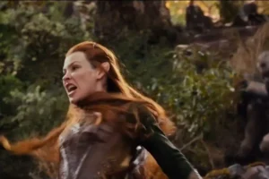 Tauriel combate con los Orcos
