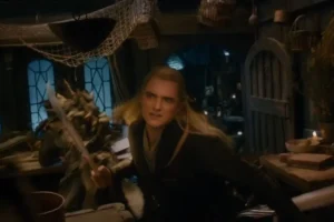Legolas lucha con los Orcos en Esgaroth