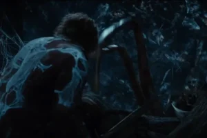 Bilbo, atacado por una araña