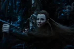 Tauriel se enfrenta a las arañas2