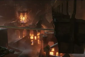 Smaug en las fraguas de Erebor