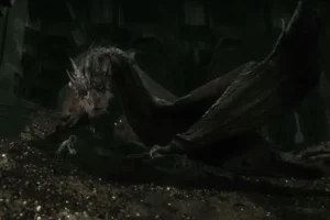 Bilbo y Smaug en Erebor