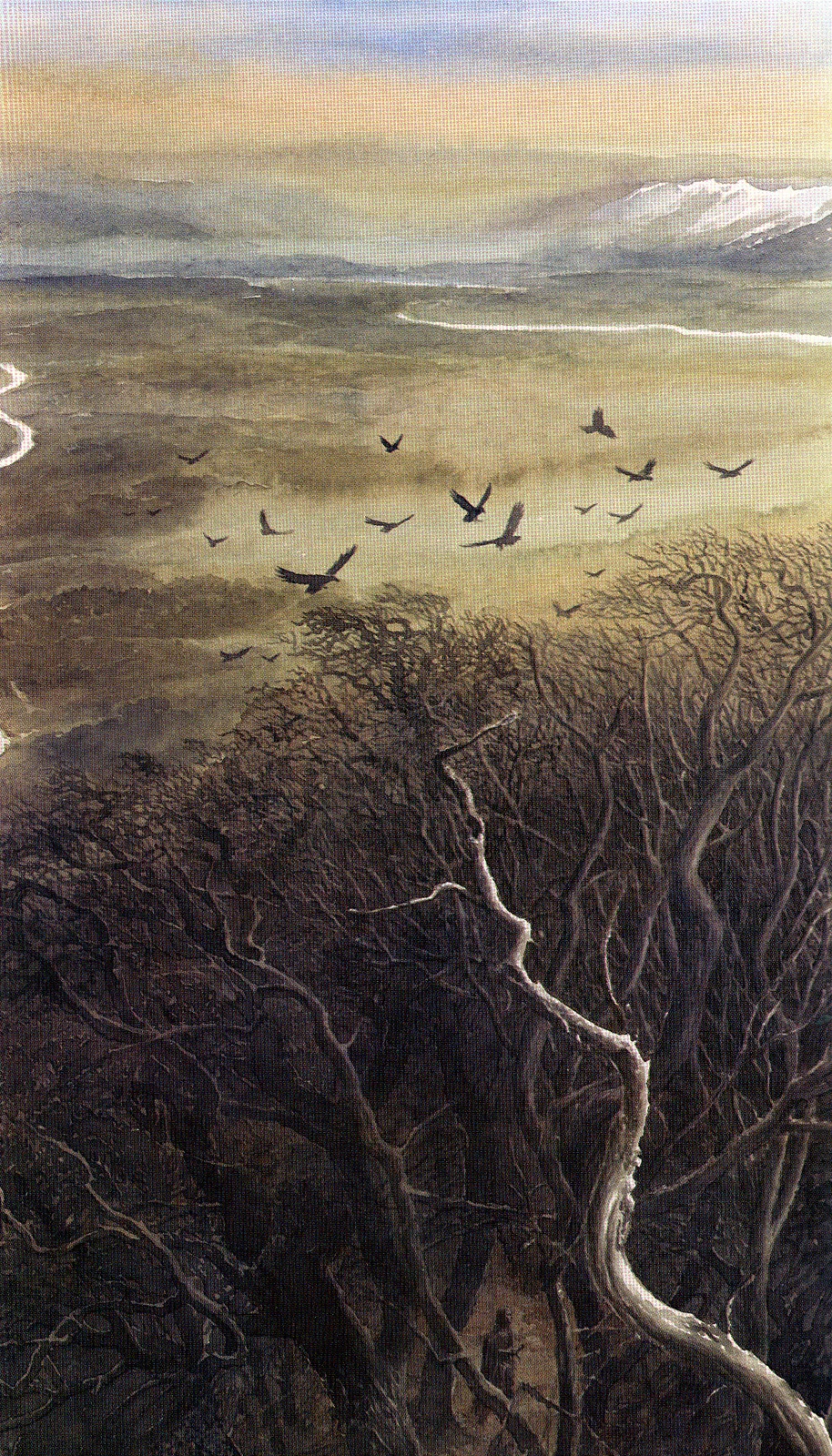 La llegada de Túrin a Brethil, por Alan Lee