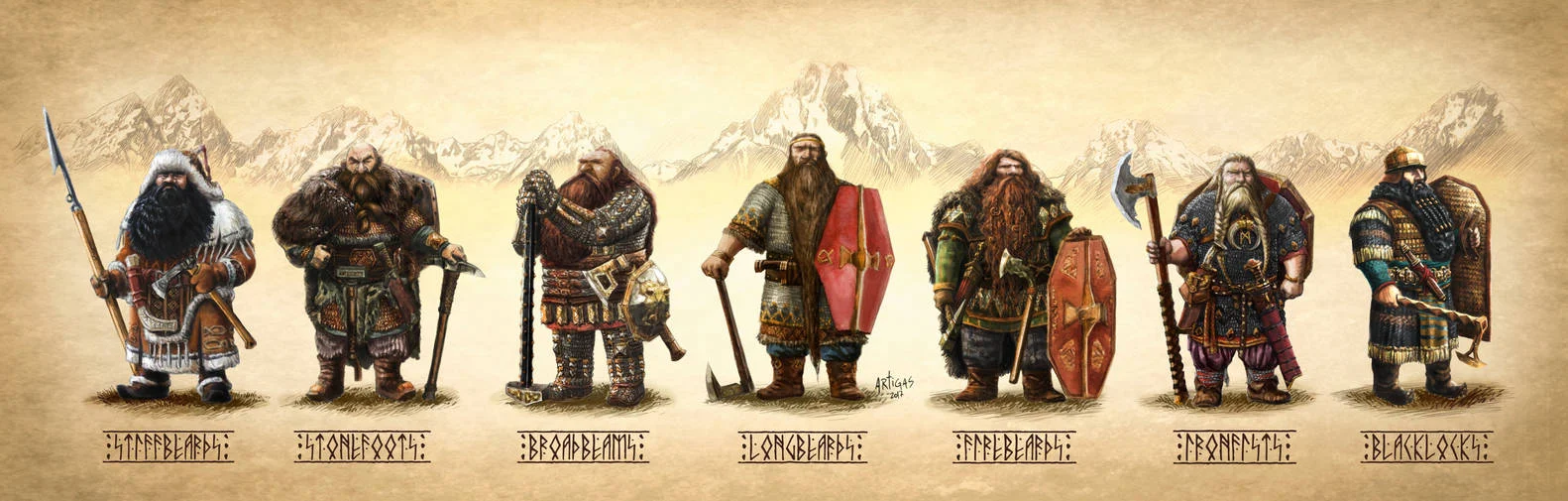 Las Siete Casas de los Khazad, por Artigas