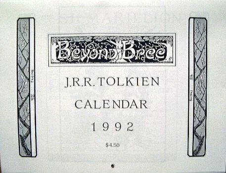 Calendario «Más allá de Bree» de J. R. R. Tolkien, 1992