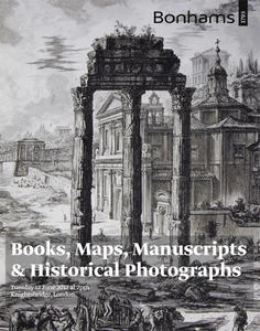 Bonhams: Libros, mapas, manuscritos y fotografías históricas, 12 de junio de 2012