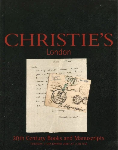 Christie’s: Libros y manuscritos del siglo XX, 2 de diciembre de 2003